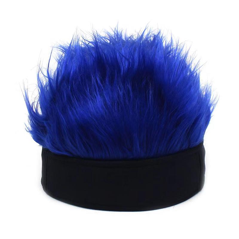 Fun Short Hair Caps Men Women Hip Hop Beanie Wig Hat Breathable Soft Baseball Caps For Outdoor Sports Party Toupee Hats