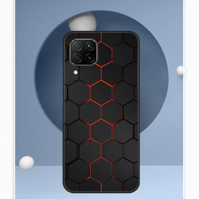 3D Hexagonal Lights For Huawei Nova Y72 Y90 Y61 Y91 Y60 Y70 12s 12i 11i 8i 9 10 SE P20 P40 Lite P60 P30 Pro Case