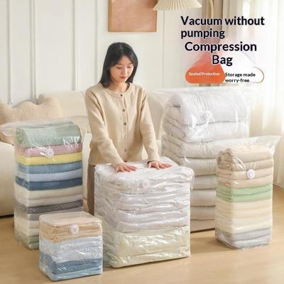 Borsa Sottovuoto Riutilizzabile per Compressione Vestiti Organizer da Viaggio Sacchetti di Plastica Grandi per Conservazione Vestiti Coperte