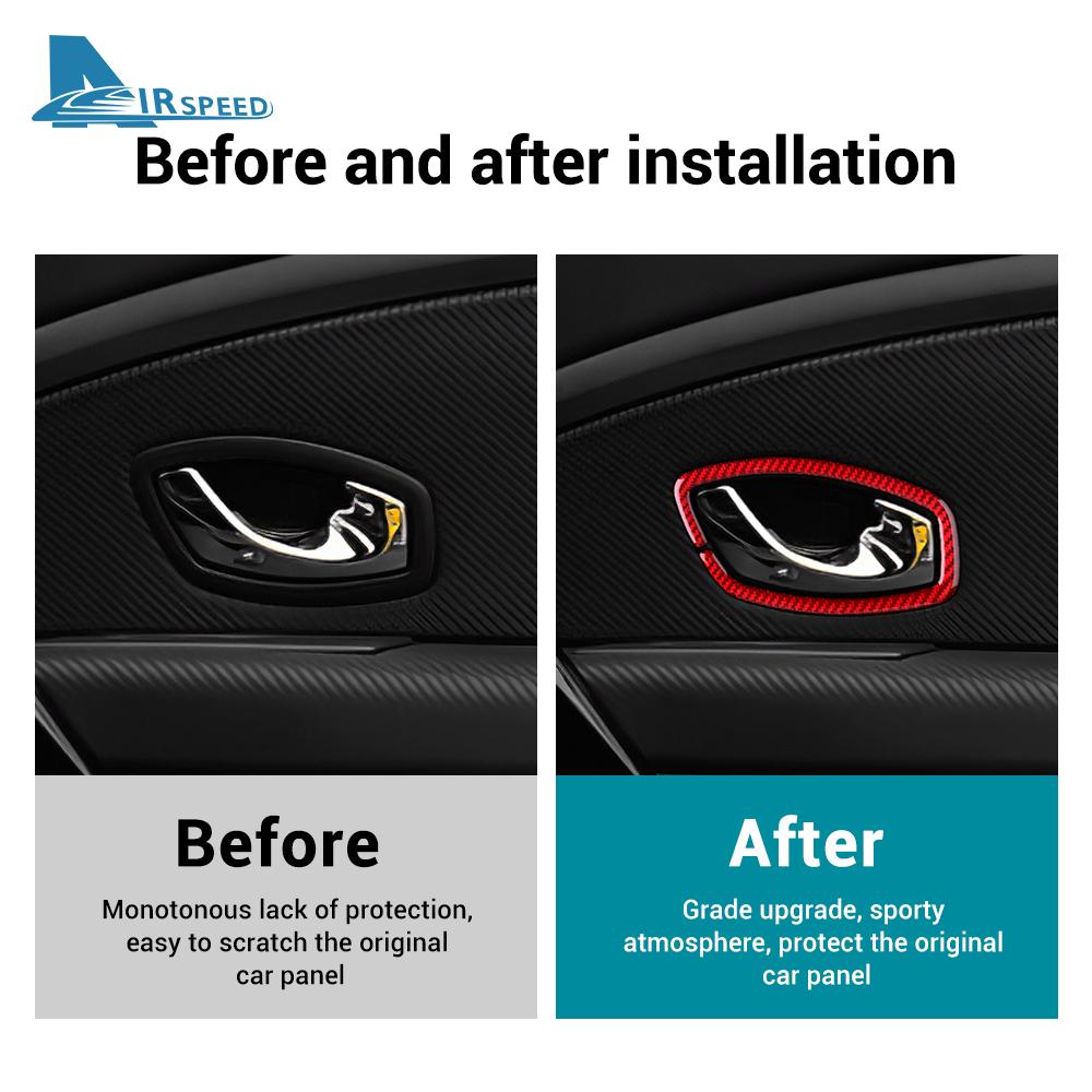 Real Soft Carbon Fiber Sticker For Renault Megane 3 RS 2009 2010 2011 2012 2013 2014 2015 LHD RHD Inner Door Handle Frame