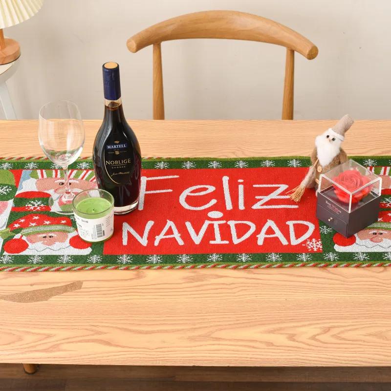 Table Runner Merry Christmas Decoration for Home Xmas Party Decor Navidad Ornament Happy New Year YFA2220