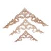 1pc 10/15/20cm Unpainted DIY Decorative Wooden Corner Carving Decals for Door Fireplace Dresser Cabinet Mirror Bed Mantel Decor