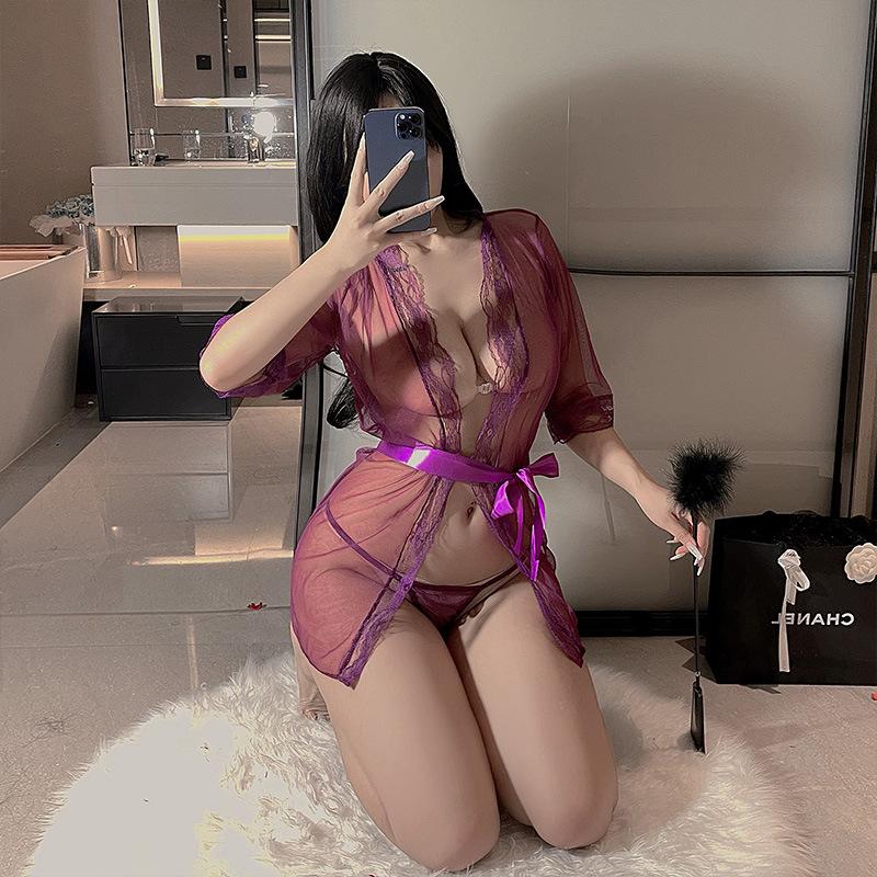 Women's Sexy Underwear, Sexy Bathrobes, Lace Mesh, Transparent Seduction, Pure Desire, Adult Products, Women