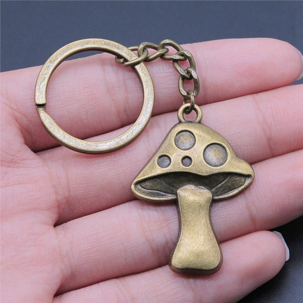 28mm Key Ring Mushroom Branch Leaf Kids' Jewelry Materials QY030