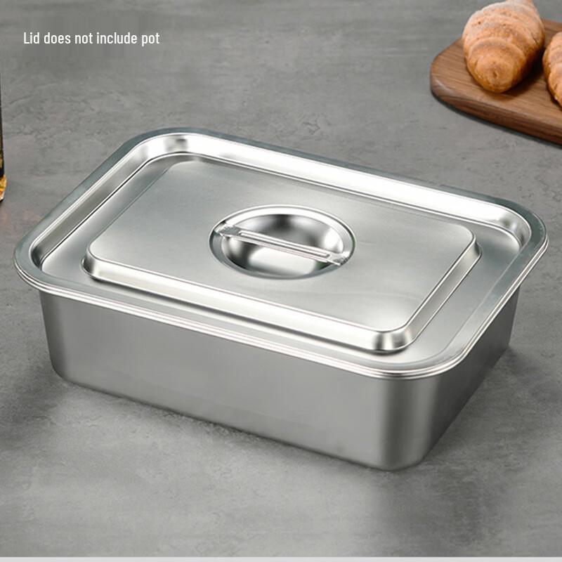777 Deep Thick Stainless Steel Rectangular Food Pan Set