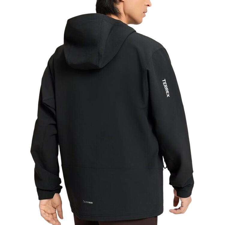 Adidas Softshell Outdoor Hooded Warm Zipper Jacket Men Jackets KD9409