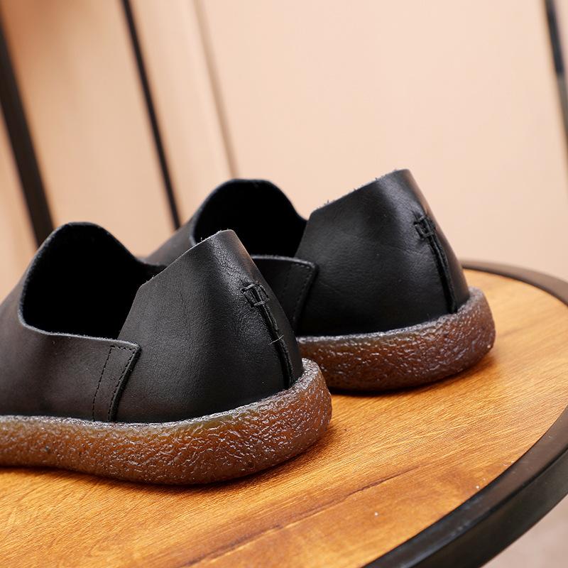 Herren 2025 Frühling Neue Freizeitschuh-Set Herrenschuhe Echtes Mattleder Slipper Kuhmuskelsohle