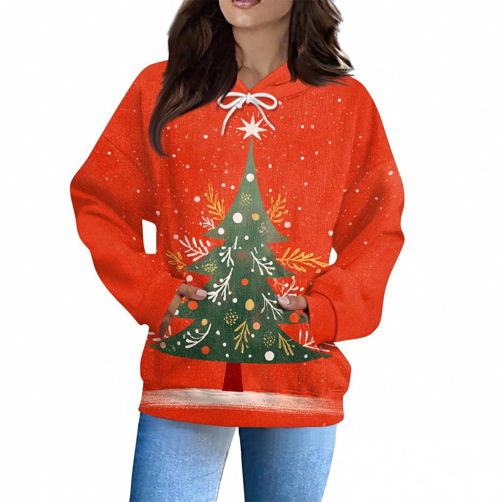 Women's Fashion Daily Casual Hoodie Long Sleeve Printed Top
