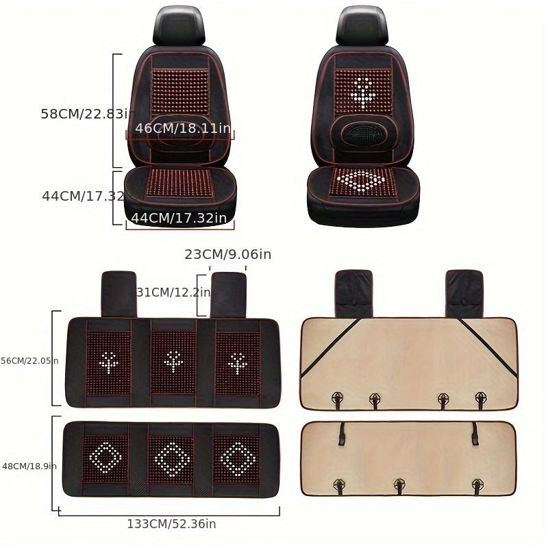 Cool Wooden Beads In Summer, Non-slip, Breathable and Comfortable Touch, Universal Front Seat Cushion for Automobile SUV, Portable Seat Cover