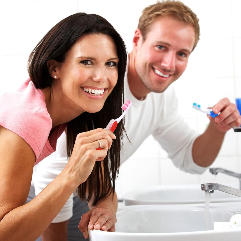 Travel Folding Toothbrush Portable Toothbrush Built In Cover Multi Color Size Collapsable Brush for Trip Daily Use Women Men