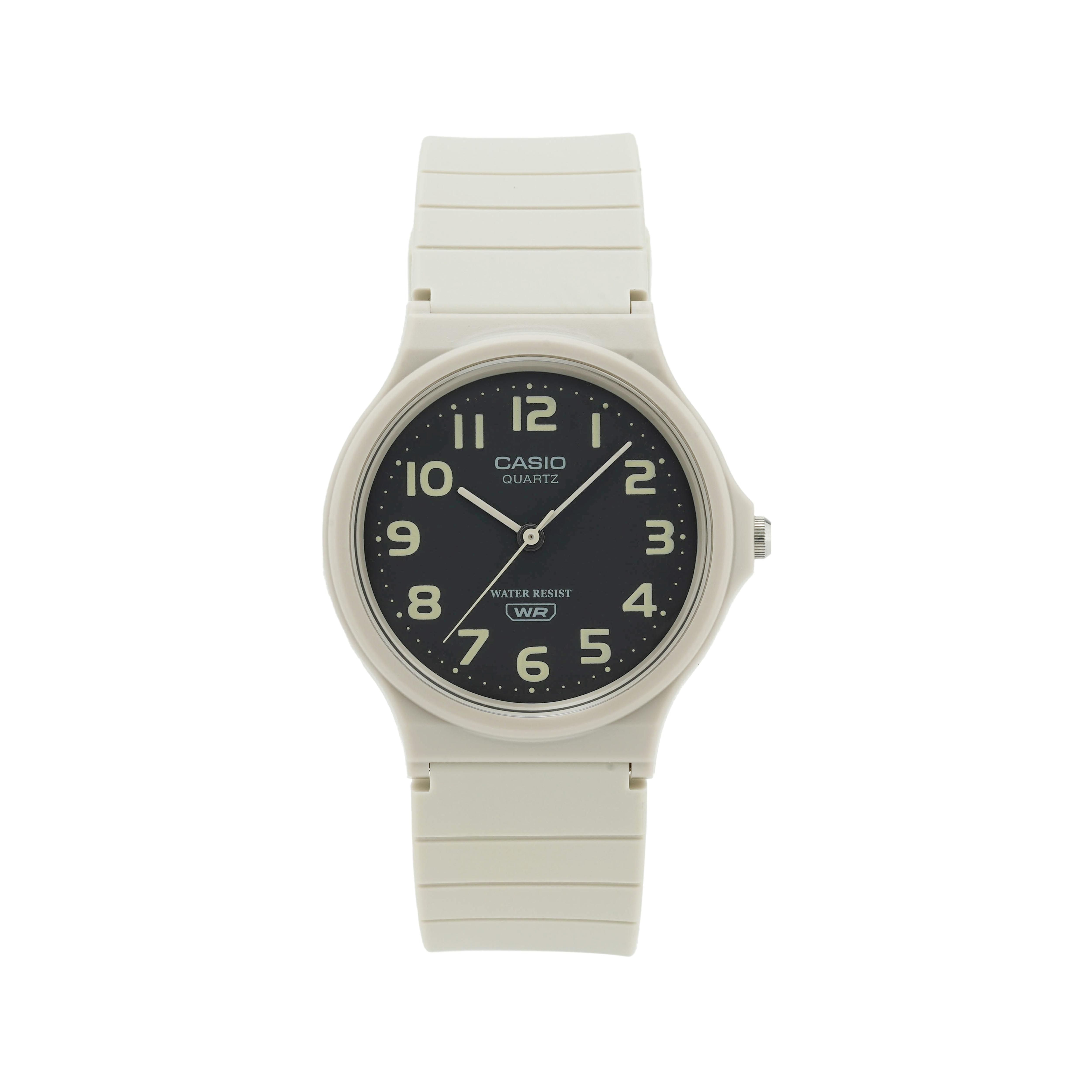 Casio Standard Series Fashion Trend Waterproof Quartz Movement Resin Strap Watch Unisex Watches Black MQ-24UC-8BJF Regular Watch Box,Black Dial