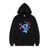 Disney Stitch Pattern Women Hoodies Fashion Sporty Y2k Loose Grey Tops Clothing Pullovers Ladies Cheap Hoodies Sweatshirts
