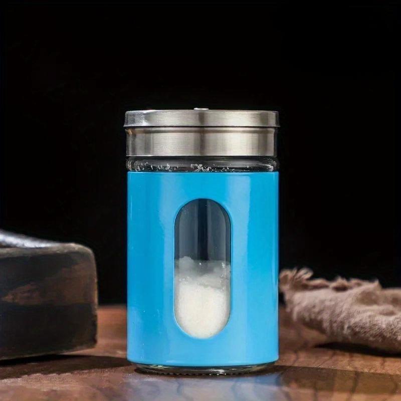 2PCS Stainless Steel Seasoning Bottle Peppercorn Seasoning Bottle Outdoor Barbecue Tools Porous Rotating Lid Seasoning Bottle