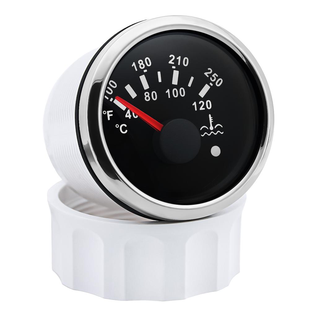 40~120℃ 100~250℉ Water Temperature Gauge with Alarm 2" 52mm Water Temp Meter Red Backlight for Auto Car Boat Yacht 12V24V custom