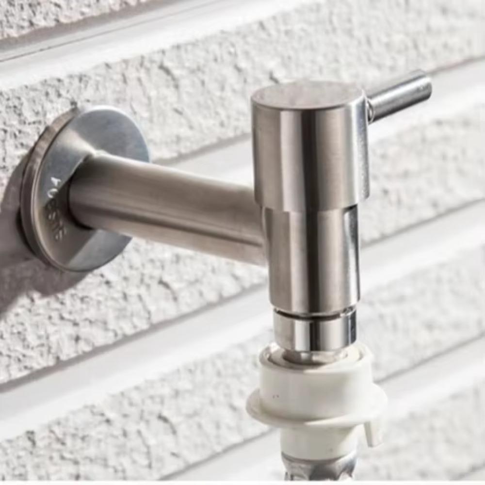 Wall Mounted Washing Machine Faucet T Shape Single Cold Faucet Practical Garden Bibcock  Bathroom