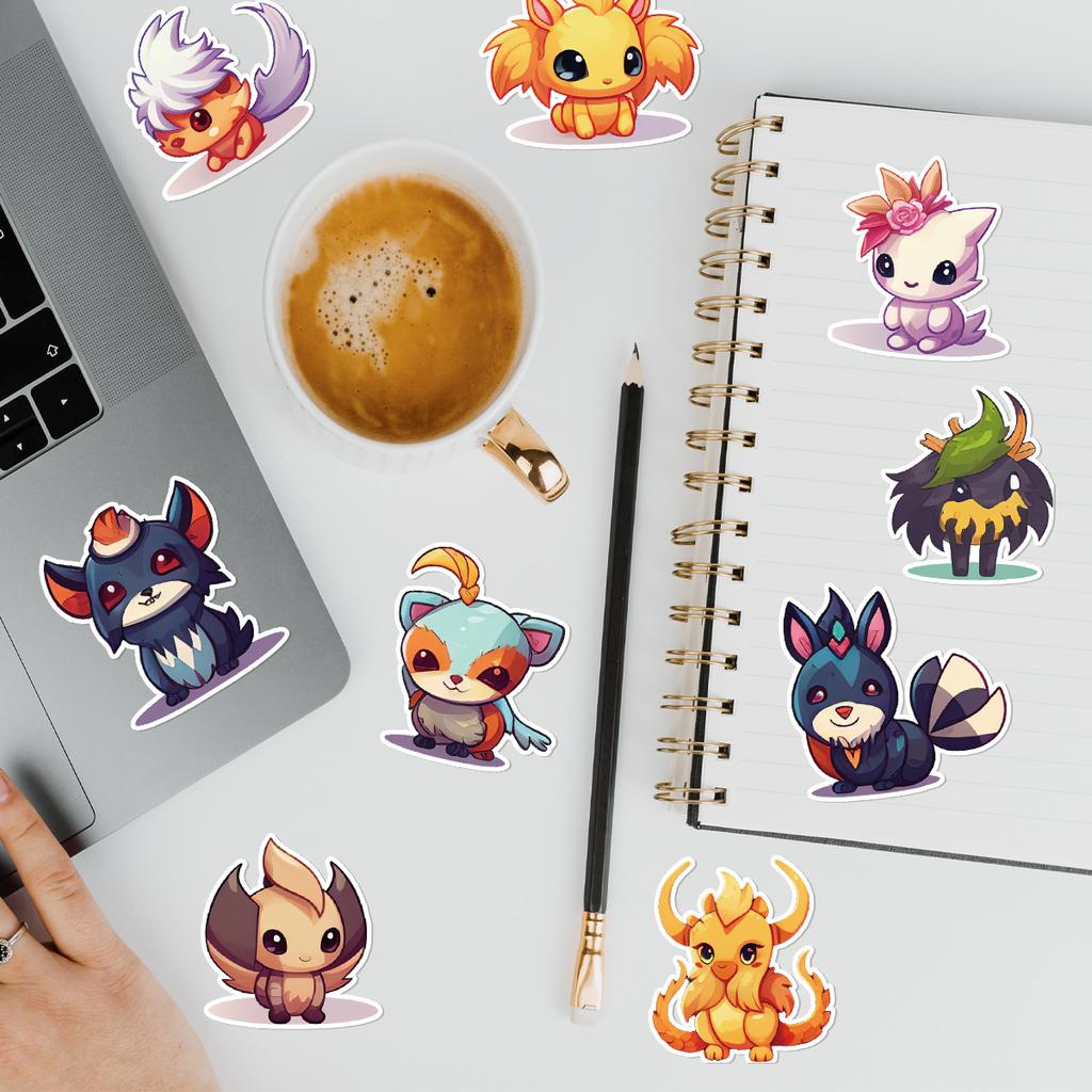 50 Fantasy Biology Series Graffiti Stickers DIY Stationery Stickers Water Cup Computer Waterproof Decorative Stickers