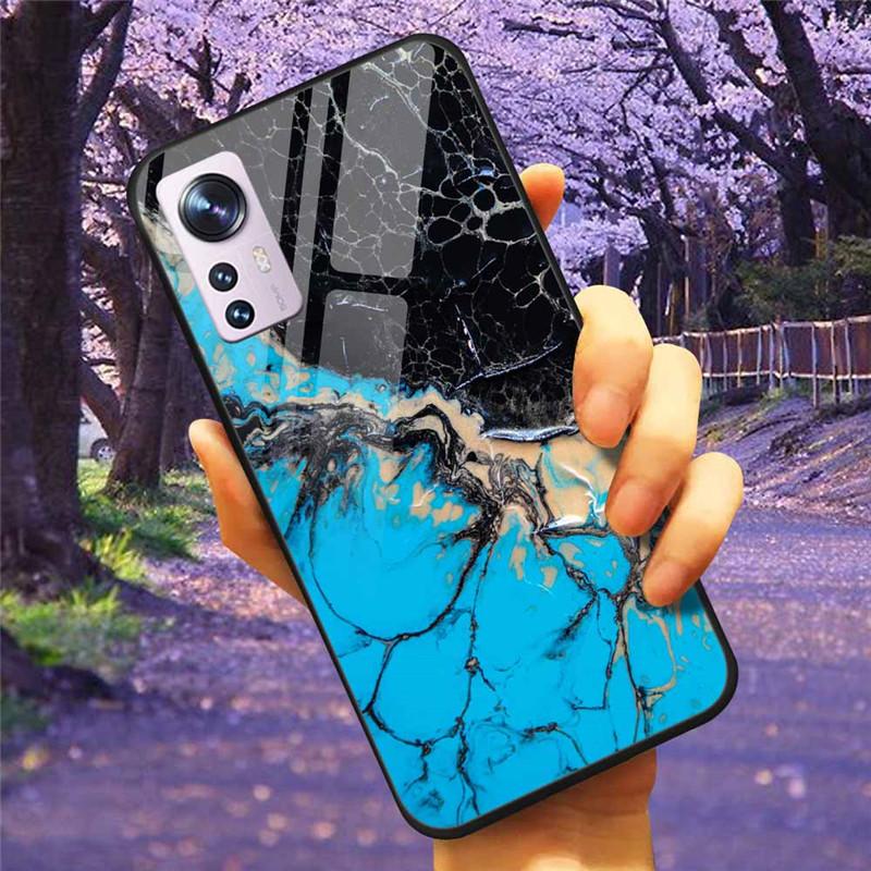For Xiaomi 12T / 13T Case Tempered Glass SPACE Marble Luxury Hard Back Cover for Xiaomi 13T Pro / 12TPro Bumper for Xiaomi13T