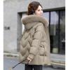 Mom Winter Down Jacket Hooded Thickened Real Fur Collar New Fashion Middle and Old Women Winter Coat