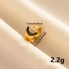 1/3pcs Korean Trendy Star Moon Combination Drip Oil Flower Ring for Woman Girls Party Jewelry Gifts Charm Fashion Accessories