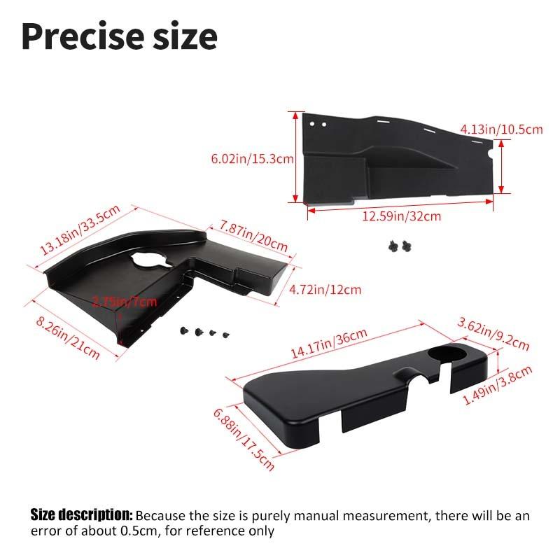 Car Engine Protective Cover Kit Wiper Spray Bottle Cover Plate Coolant Pot Cover For Dodge Challenger 2015 Up ABS Interior Accessories