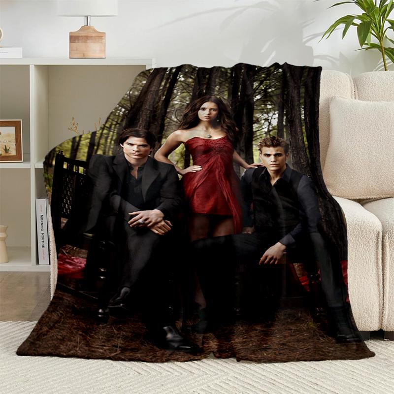 1PC Vampire Movies Flannel Blanket Gift, Suitable for Both Men And Women, Soft Ideal for Beds And Sofa, Birthday Or Christmas Gift