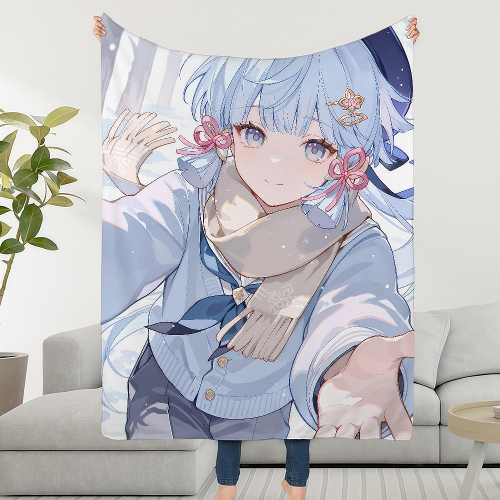 Blanket Throw Genshin Super Cosy White In Plush Promise Living Room A Impact Sofa Couch Childish Birthday Made Gifts