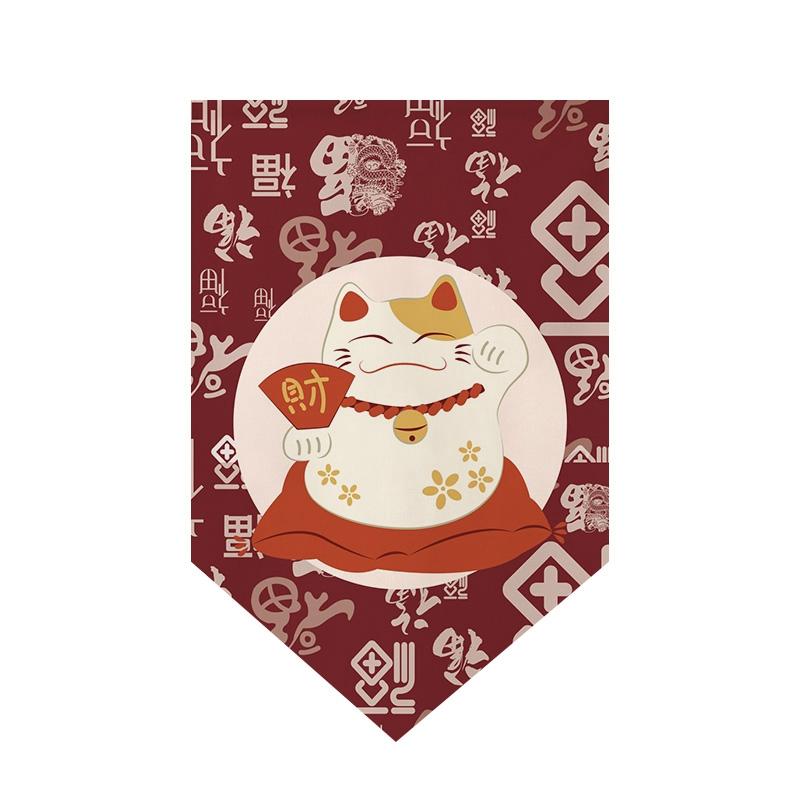 Japanese Curtain Sushi Restaurant Shop Hanging Short Curtain Doorway Triangle Flag Kitchen Noren Rideau Cortinas Home Decor