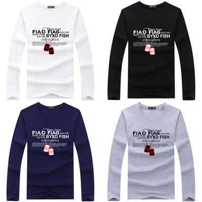 T-shirt invernale da uomo a maniche lunghe di grandi dimensioni, girocollo, maglietta casual in cotone, pullover allentato