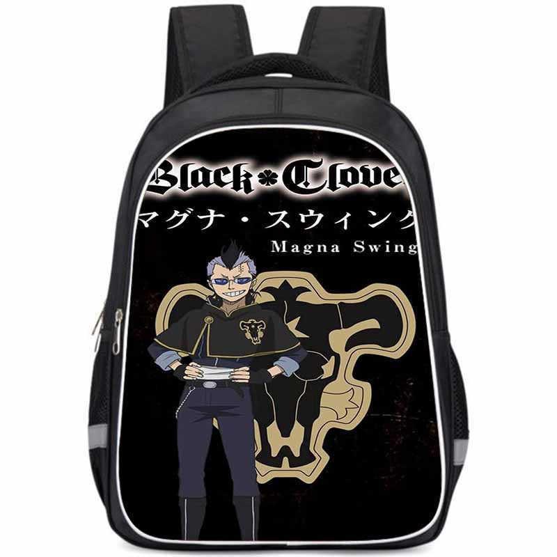 Černý čtyřlístek Velkokapacitní lehký školní batoh pro děti chlapce a dívky Oxfordová látka