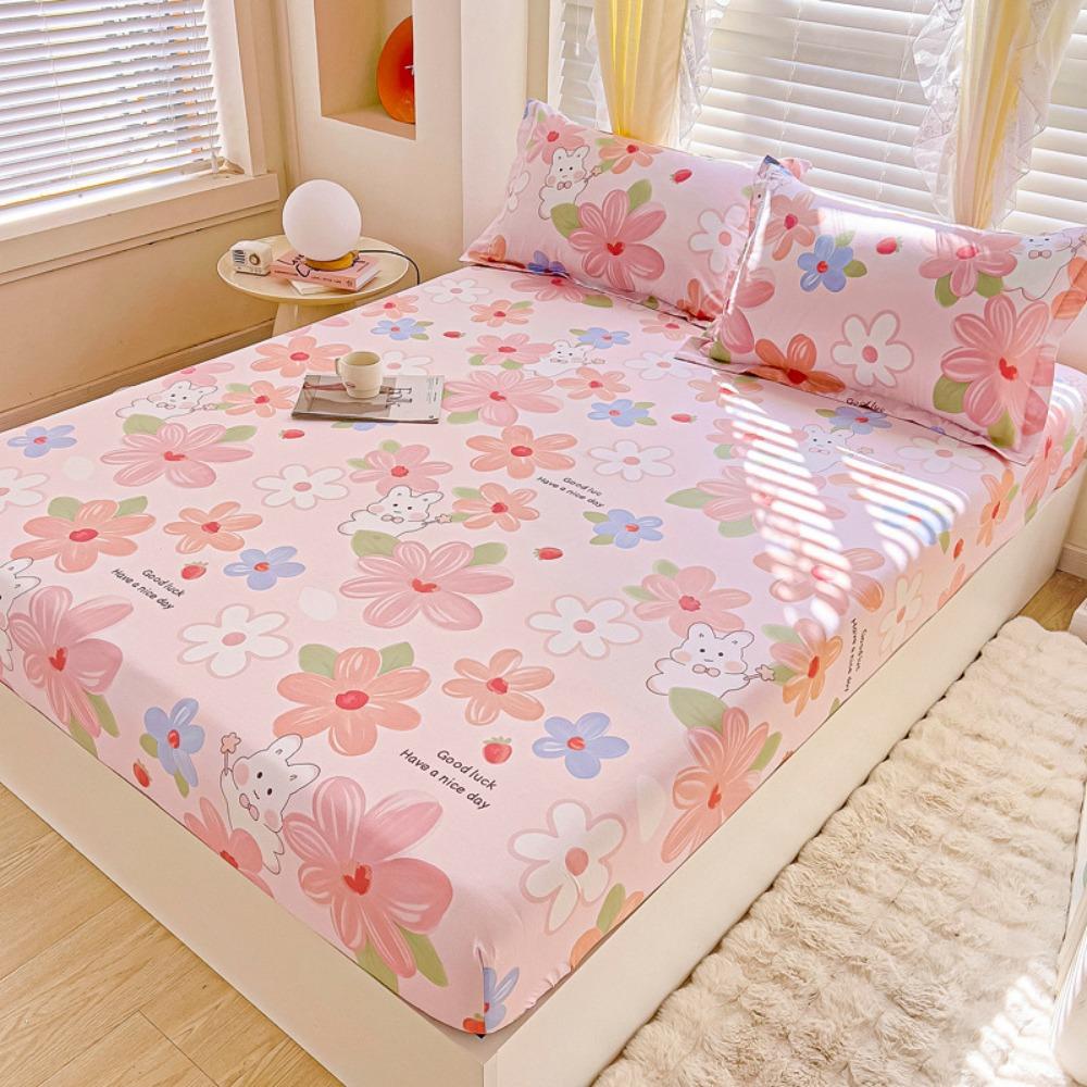 Cotton Mattress Single Piece Pure Cotton Bedspread 1.8 Meters Non-slip Mattress Mattress Cover Crib Brown Mattress Fully Enclosed Protective Cover