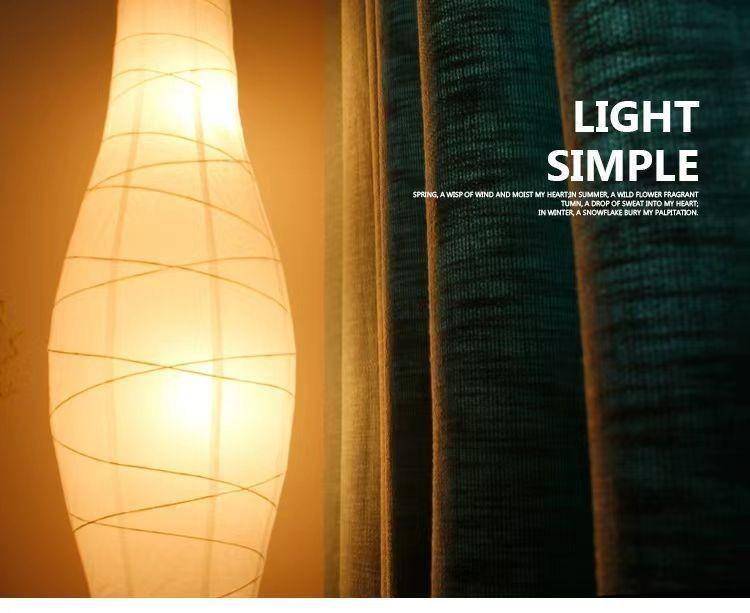 European Vertical Minimalist Lampshade Floor Lamp, Creative Three Color LED Paper Lighting Decoration Lamp For Living Room And Bedroom