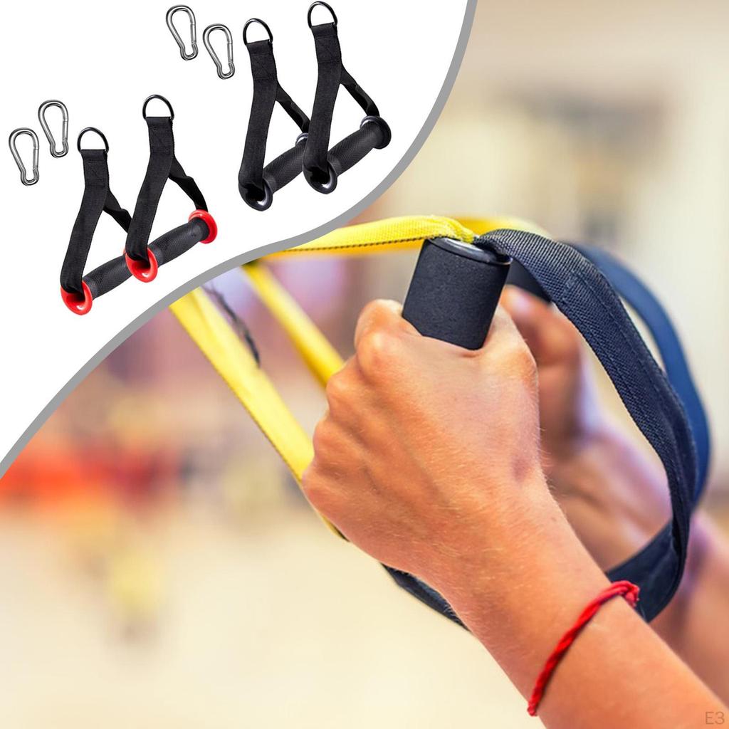 Exercise Handles Cable Machine Anti Slip Resistance Band Grips Gym Grip Attachments for
