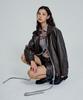 The Aétut Leather High Neck Jumper_Brown