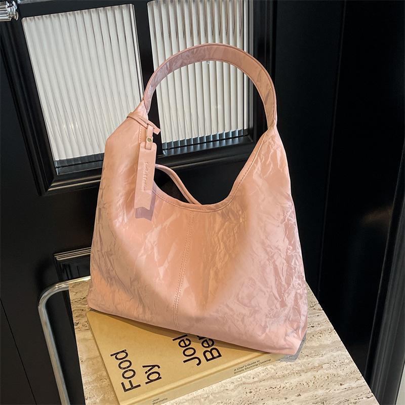 Korean version of the new tote bag large-capacity women's bag fashionable commuter shoulder underarm bag daily texture soft leather bag