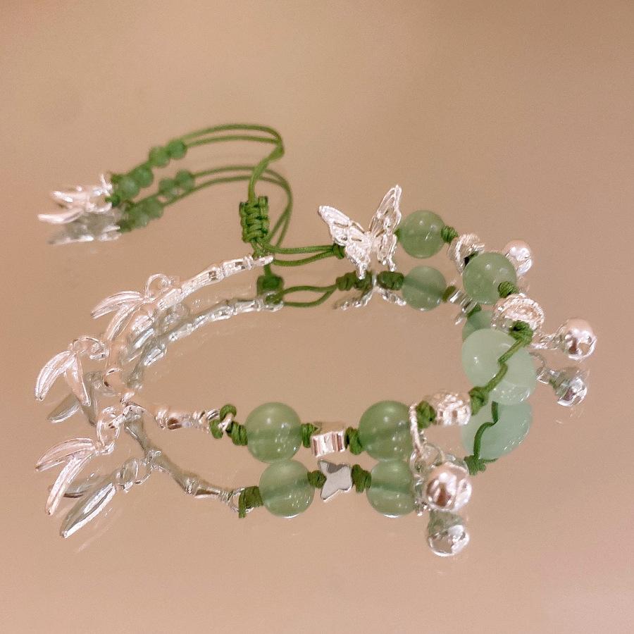 Crystal Butterfly Beaded Bracelet Women's Light Luxury Girlfriend Gift Birthday Bracelet High Value Student Party Exquisite Jewelry