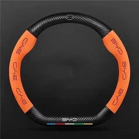 Car Suede Steering Wheel Cover For BYD Atto 3 Act Seal Tang F3 E6 Yuan Song Plus EV F0 Qin Han Dolphin S6 Leather Anti-slip