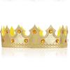1PC Carnival Christmas Party Children's Ball Headgear Stickers Diamond Flannel Gold Adult King Crown Crown