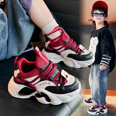Children's Sports Shoes Men's Shoes 2025 New Autumn Boys Outdoor Casual Shoes Non-slip Running Dad Shoes Breathable
