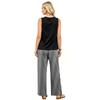 Sleeveless V Neck Tank Top and Striped Wide Leg Pants Two Piece Set for Women Casual Travel Vacation Home Wear