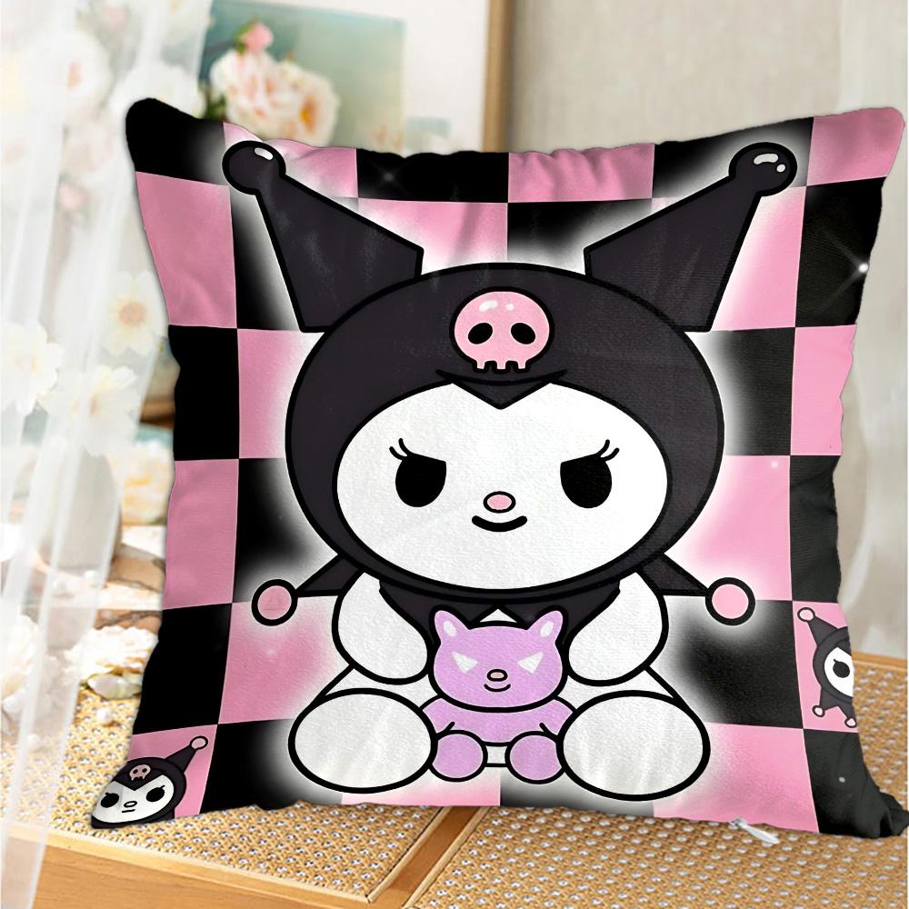 Kawaii KKuromi Pillowcase Cushion Cover x Ornamental Pillows Christmas Decoration Personalized Gift Nordic Home