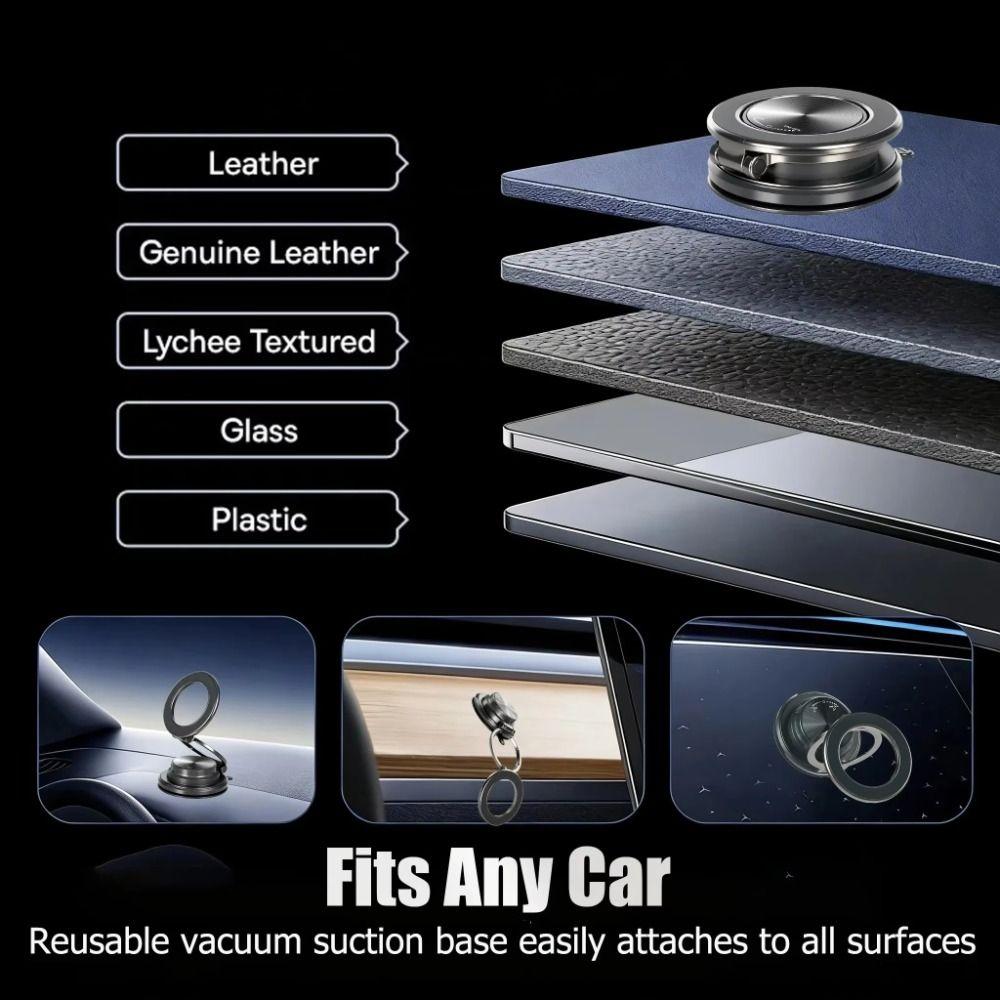 Suction Cup Magnetic Car Phone Holder 360° Rotatable Auto Phone Bracket Navigation Stand Driving