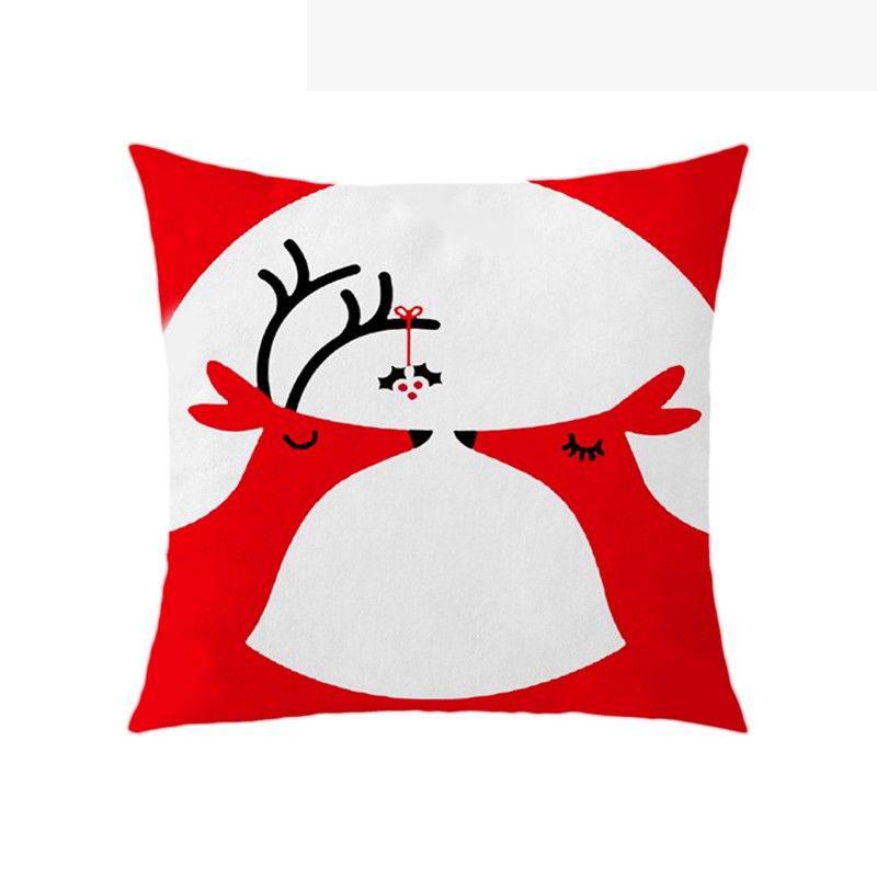 Luxurious 18'' Xmas Cotton Pillow Case Linen Cushion Cover For Merry Christmas Home Decoration
