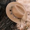 2025 New Fashion Bohemia Style Vacation Straw Hat Women Beach Grassland Travel Retro Cowboy Sun Hat Women's Wide Brim Panama