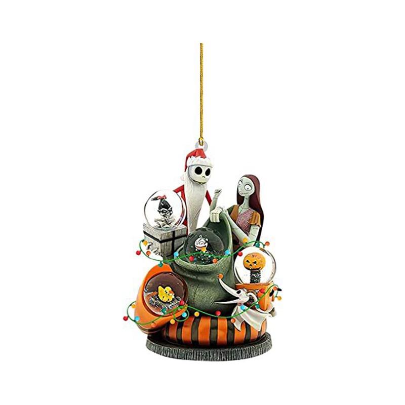 Nightmare Before Christmas Jack Sally Weihnachtsbaum Anhänger Robuste Acryl Dekoration für Auto/Baum/Tasche