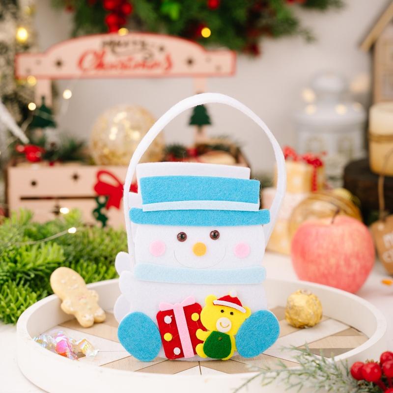 1piece Christmas Decoration Cartoon Handbag Santa Claus Gift Bag Apple Bag Candy Bag Gift Bag