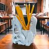 Dinosaur Skull Pen Holder Plastic Pencil Case Desktop Organizer for Pens Erasers Markers School Office Supplies