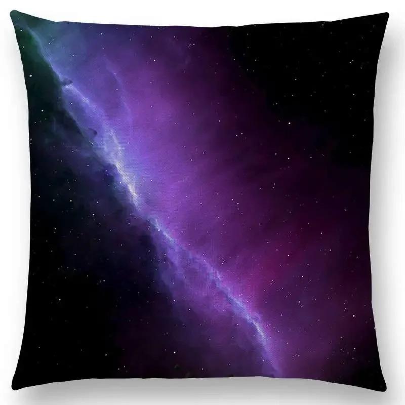 Pillowcase Night Sky Gorgeous Nebula Distant Galaxy Mysterious Universe Cushion Cover Home Decoration Sofa Home