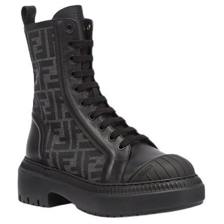 Fendi Women's FF Motif Domino Biker Boot 'Black' 8T8353AJZFF0TUY