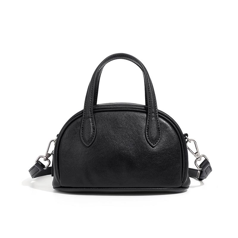 

Женская ретро-сумка через плечо Boston из натуральной кожи 21*9*13CM чёрный