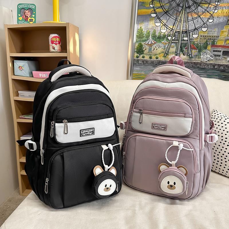 Student Schoolbag Ridge Backpack Women's Lightweight Large Capacity Backpack